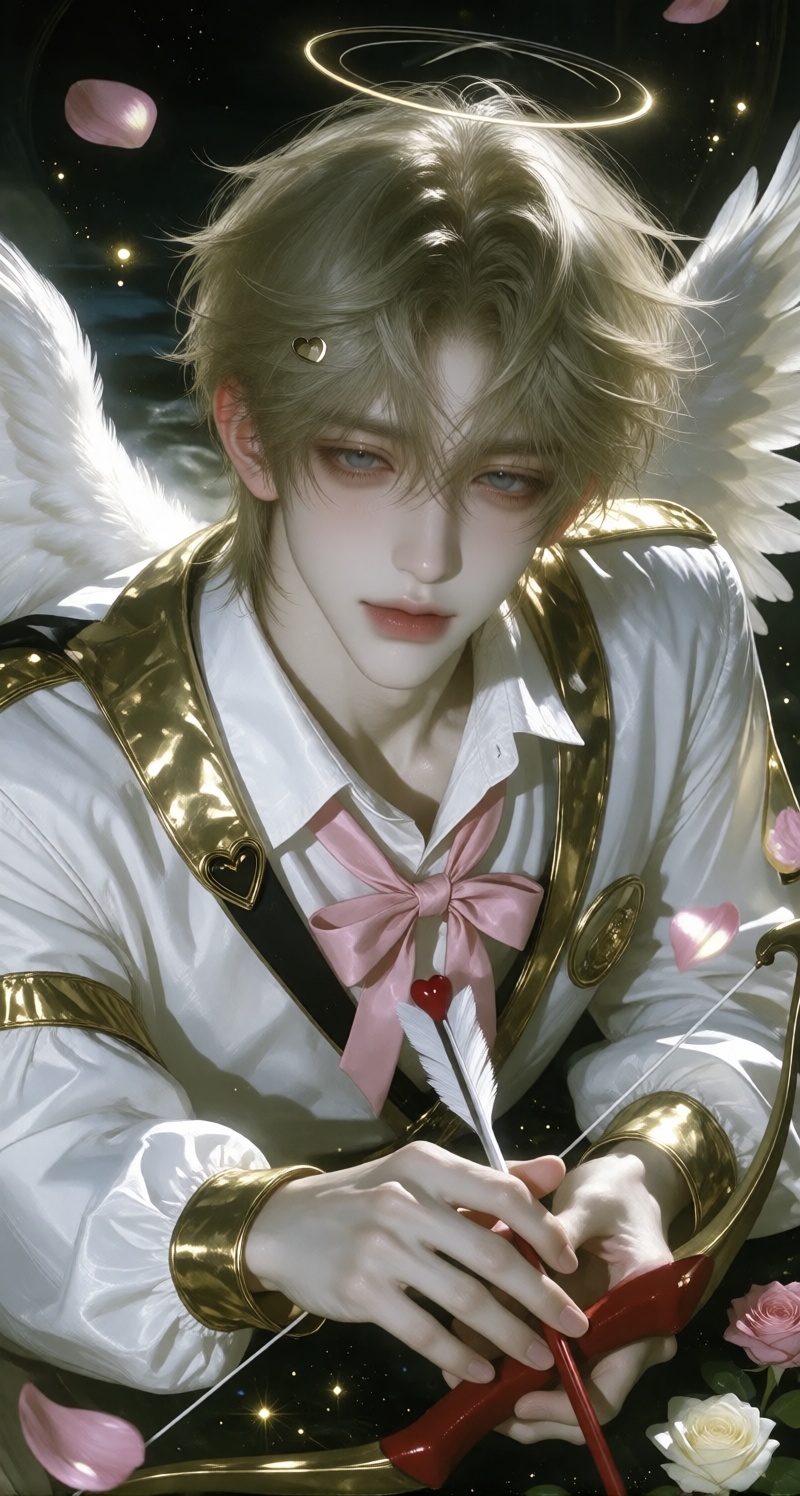 solo,  looking at viewer,  beautiful boy on Tensor.Art