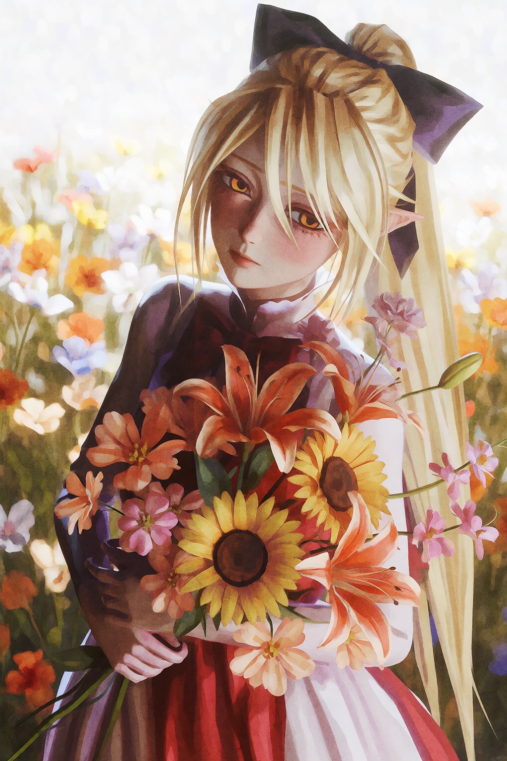 4kiitopii4,  Pettalon,  a 18 years old female with a long blonde ponytail on Tensor.Art