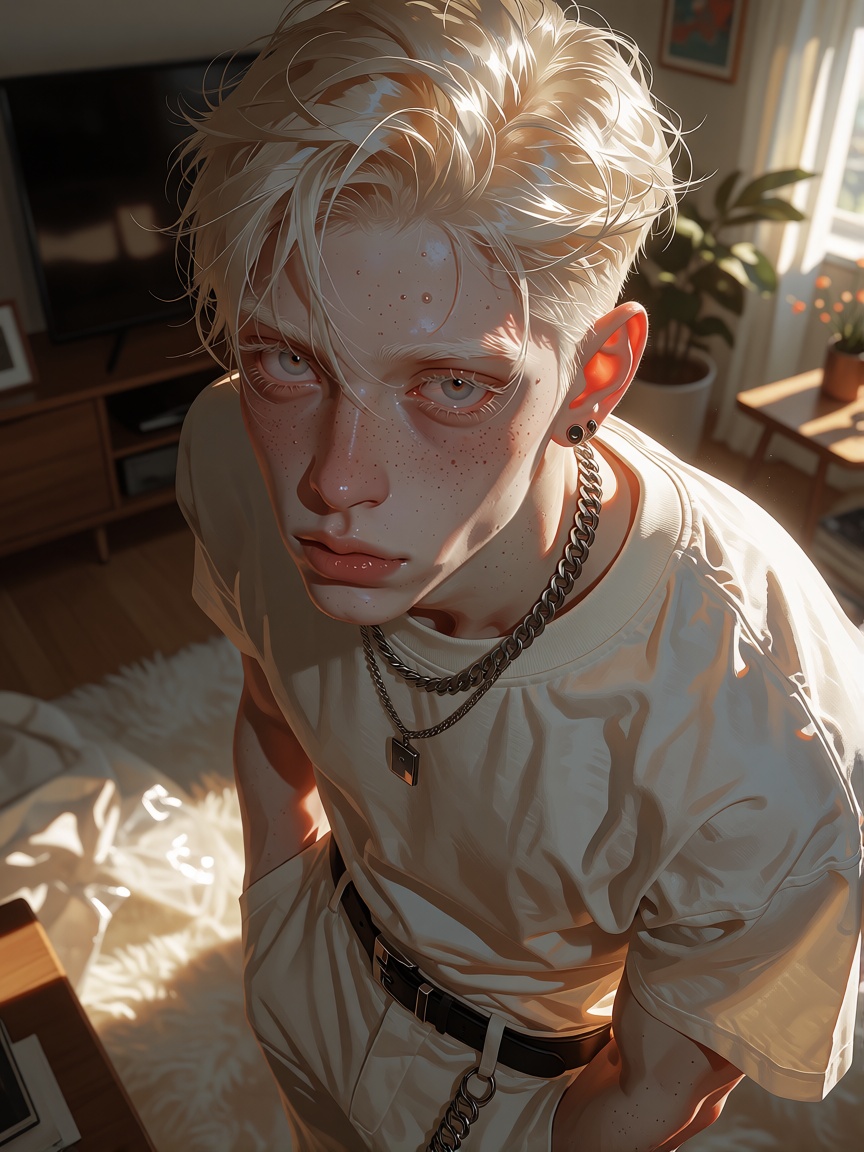 Create a highly detailed,  photorealistic masterwork photograph with realistic face and eyes,  clean body on Tensor.Art