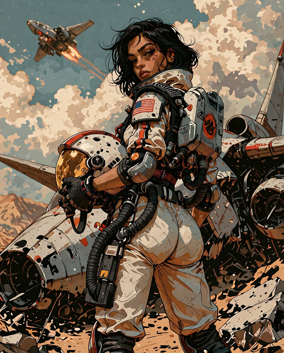 ta86_inkriot,  thin black outlines,  art by Jean Giraud (Moebius) on Tensor.Art
