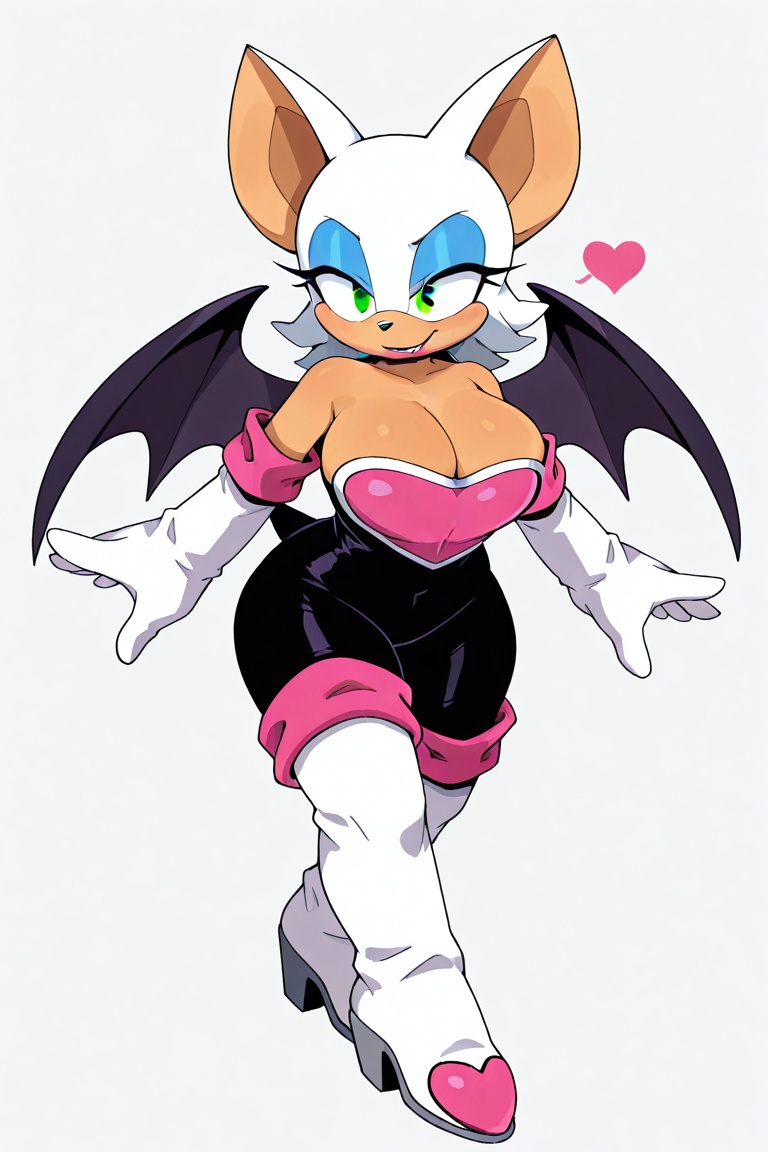 Rouge the Bat,  1 woman,  bat girl on Tensor.Art