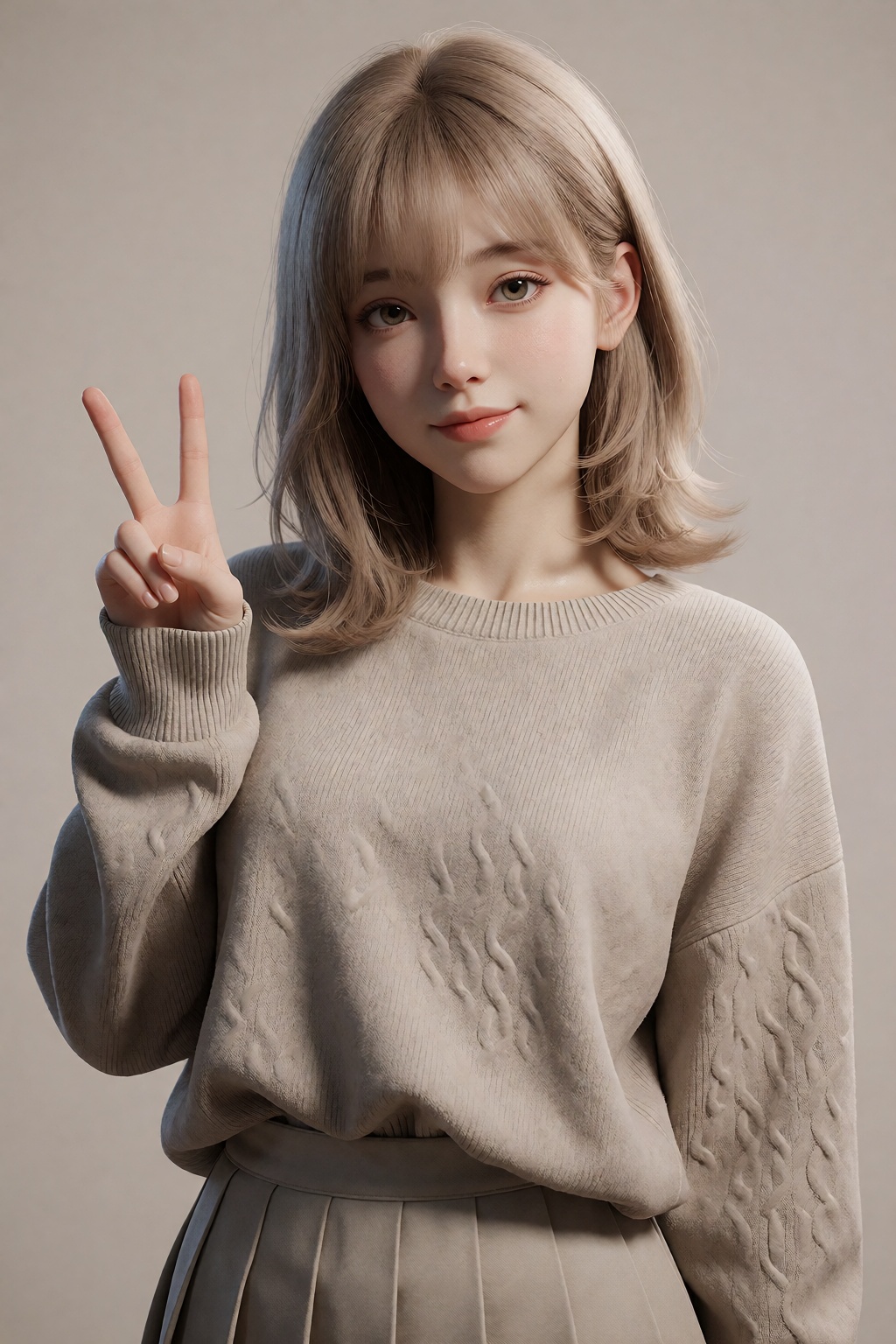 Hyper-realistic cinematic portrait of a young ***** Korean girl,  pale skin,  shoulder-length hair with bangs on Tensor.Art