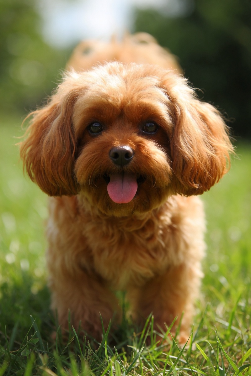 outdoor,  front view,  orange small dog on Tensor.Art