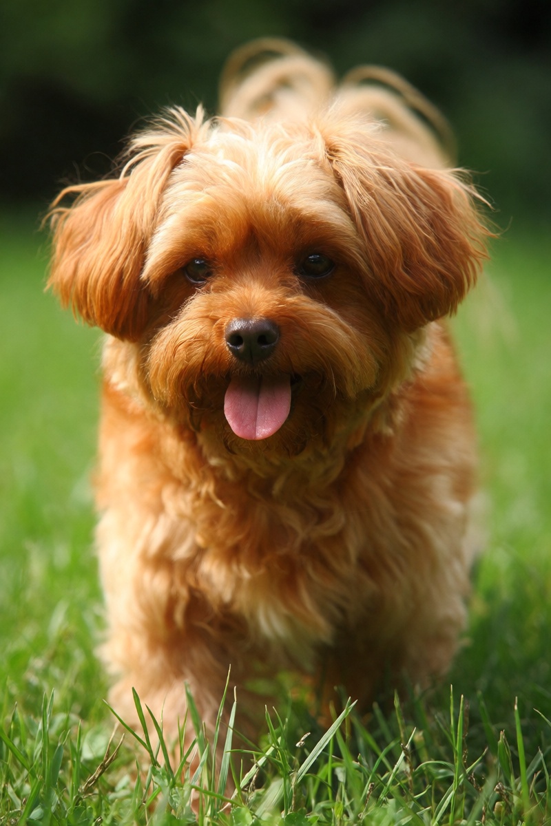 outdoor,  front view,  orange small dog on Tensor.Art