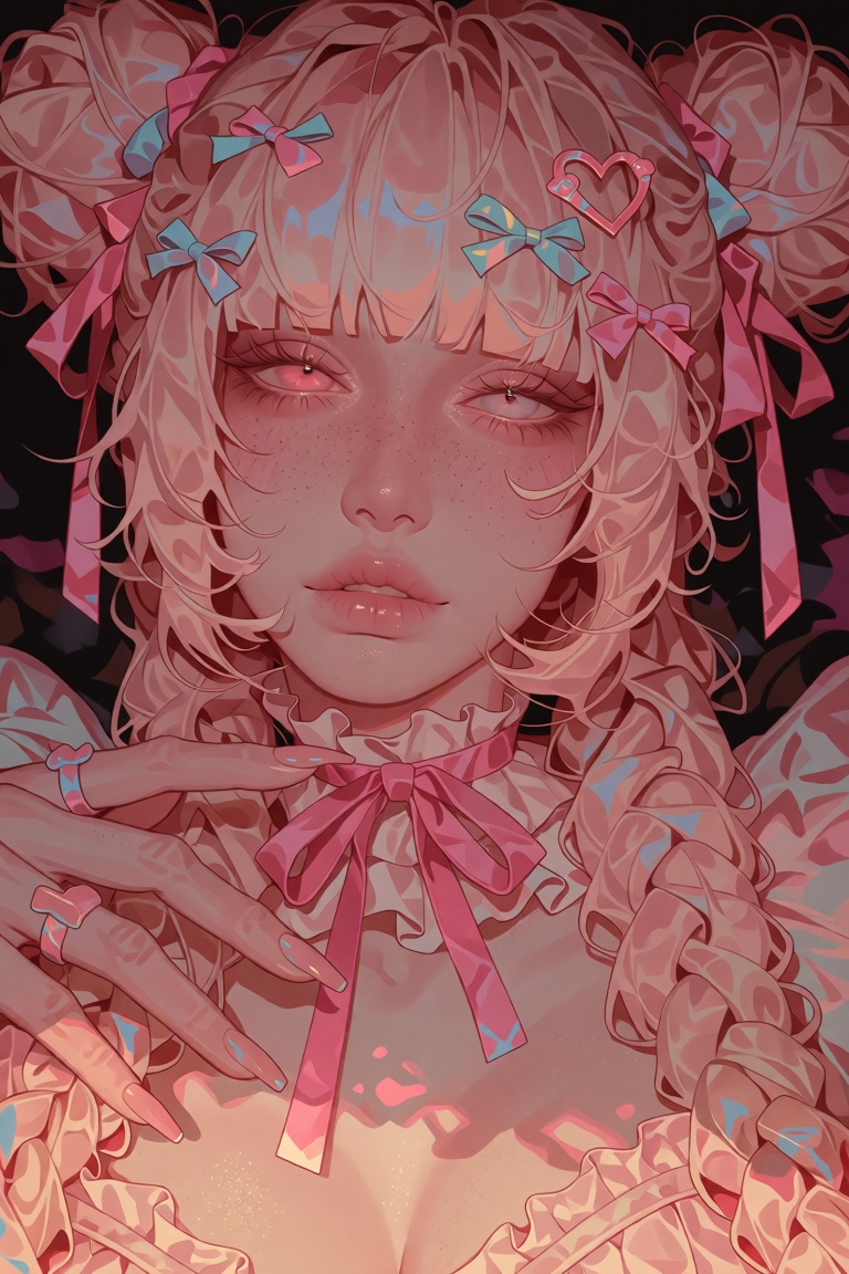 Style: semi realistic digital illustration,  painterly stylized art,  complex character design: A woman on Tensor.Art