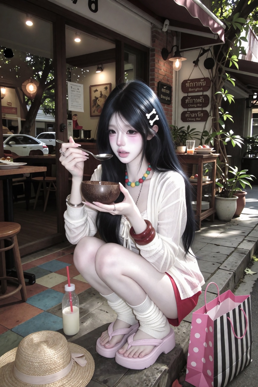 character: (young ***** woman,  cute youthful appearance,  delicate facial features on Tensor.Art