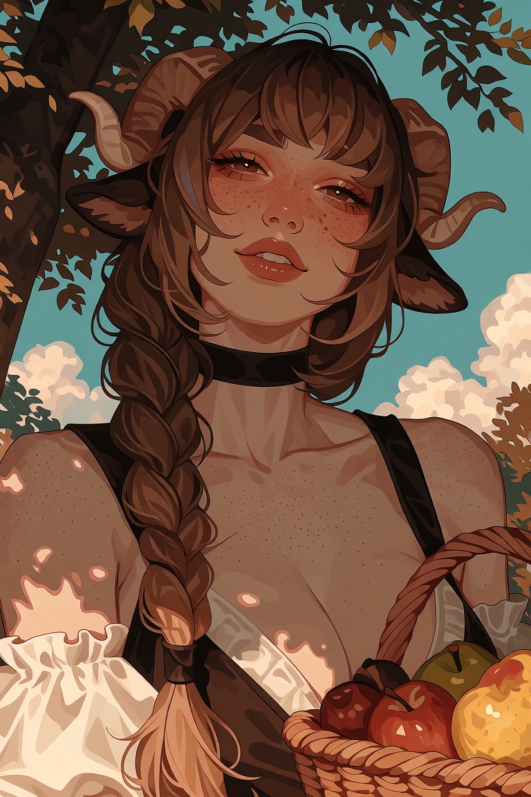 Style: semi realistic digital illustration,  painterly stylized art,  complex character design: A woman with long on Tenso...