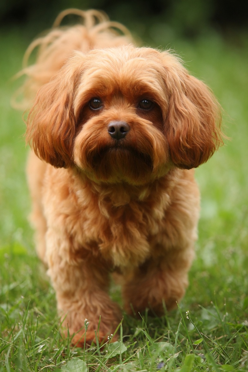 outdoor,  front view,  orange small dog on Tensor.Art