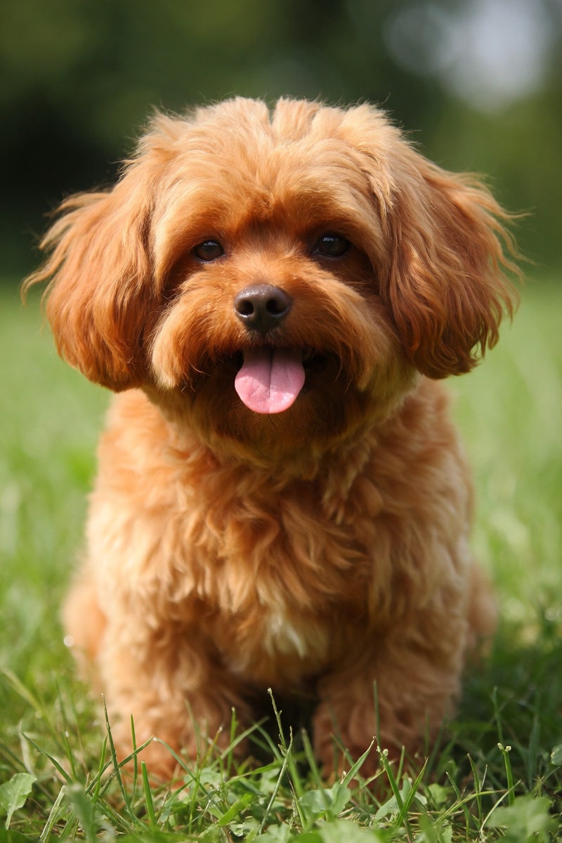 outdoor,  front view,  orange small dog on Tensor.Art