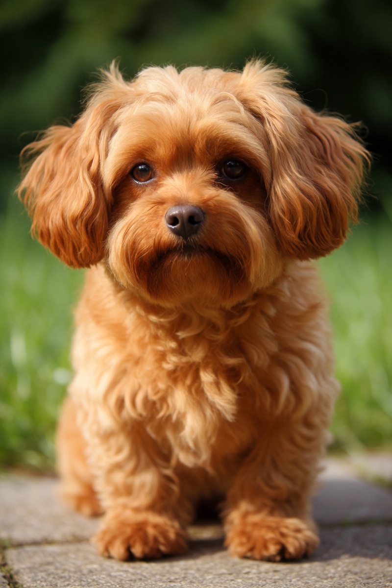 outdoor,  front view,  orange small dog on Tensor.Art