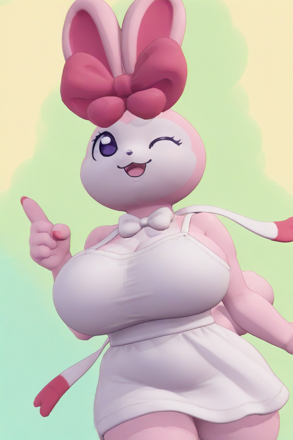 Ribunny,  Purple Eyes,  Anthro Bunny on Tensor.Art