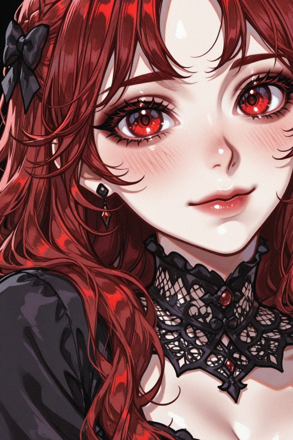 1girl,  solo,  bright red hair on Tensor.Art