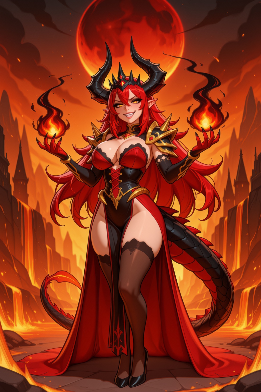 maldoai-style. Beautiful ***** female character,  original character,  Empress Vespera on Tensor.Art