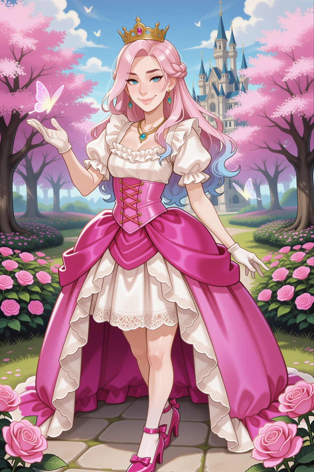 andava-style. Beautiful ***** female character,  original character,  Princess Roselle on Tensor.Art