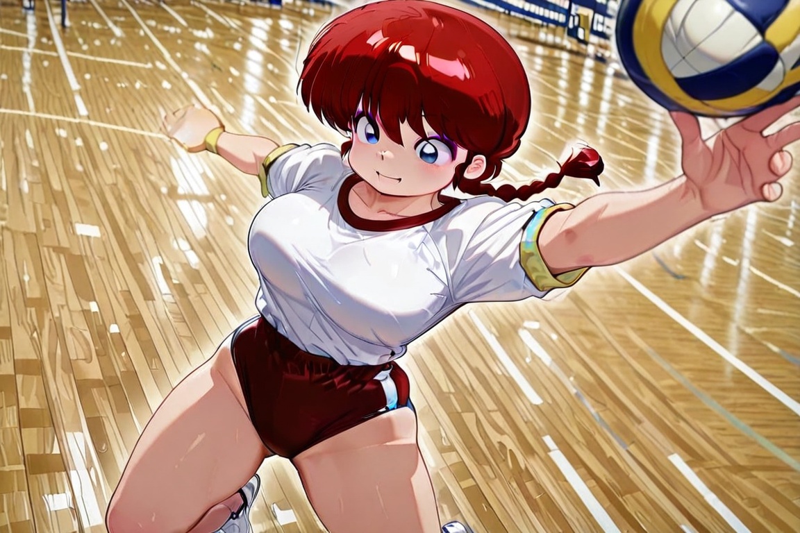 Ranma-chan,  purple eyeshadow,  Beautiful Buruma on Tensor.Art