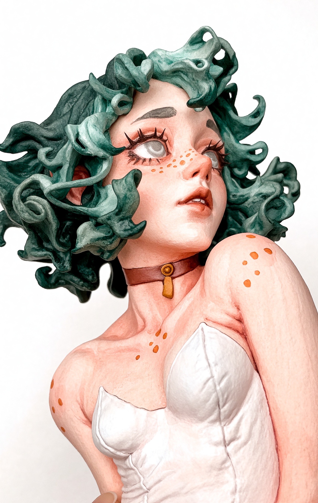 {"high_level_description":"only a single girl watercolor @zbrush art on a pristine white background. features a peach-tone...