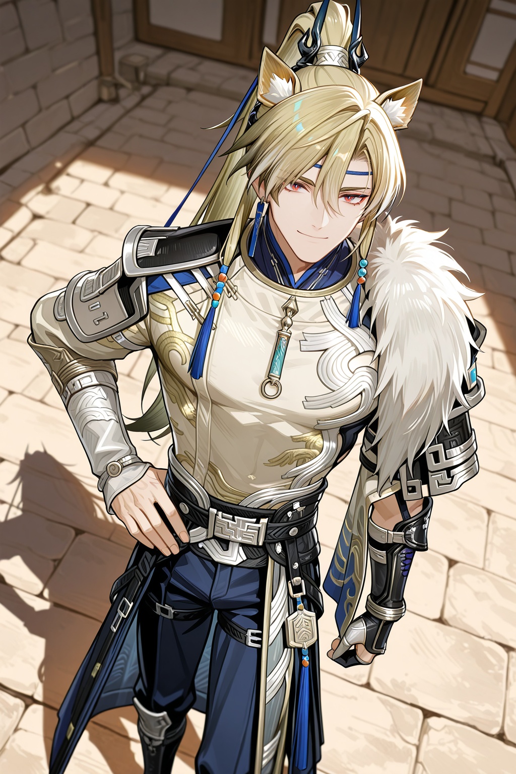 male focus,  1boy,  argent flow \(arknights\) on Tensor.Art
