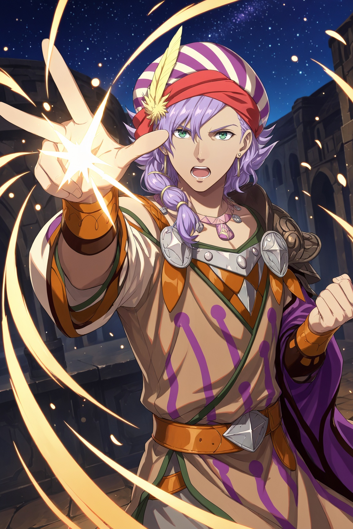 1boy,  Sirocco_FEFW,  purple hair on Tensor.Art