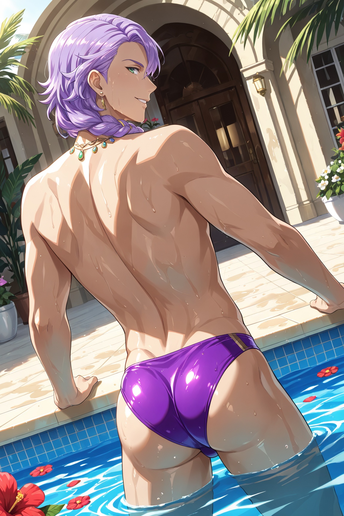 1boy,  Sirocco_FEFW,  purple hair on Tensor.Art