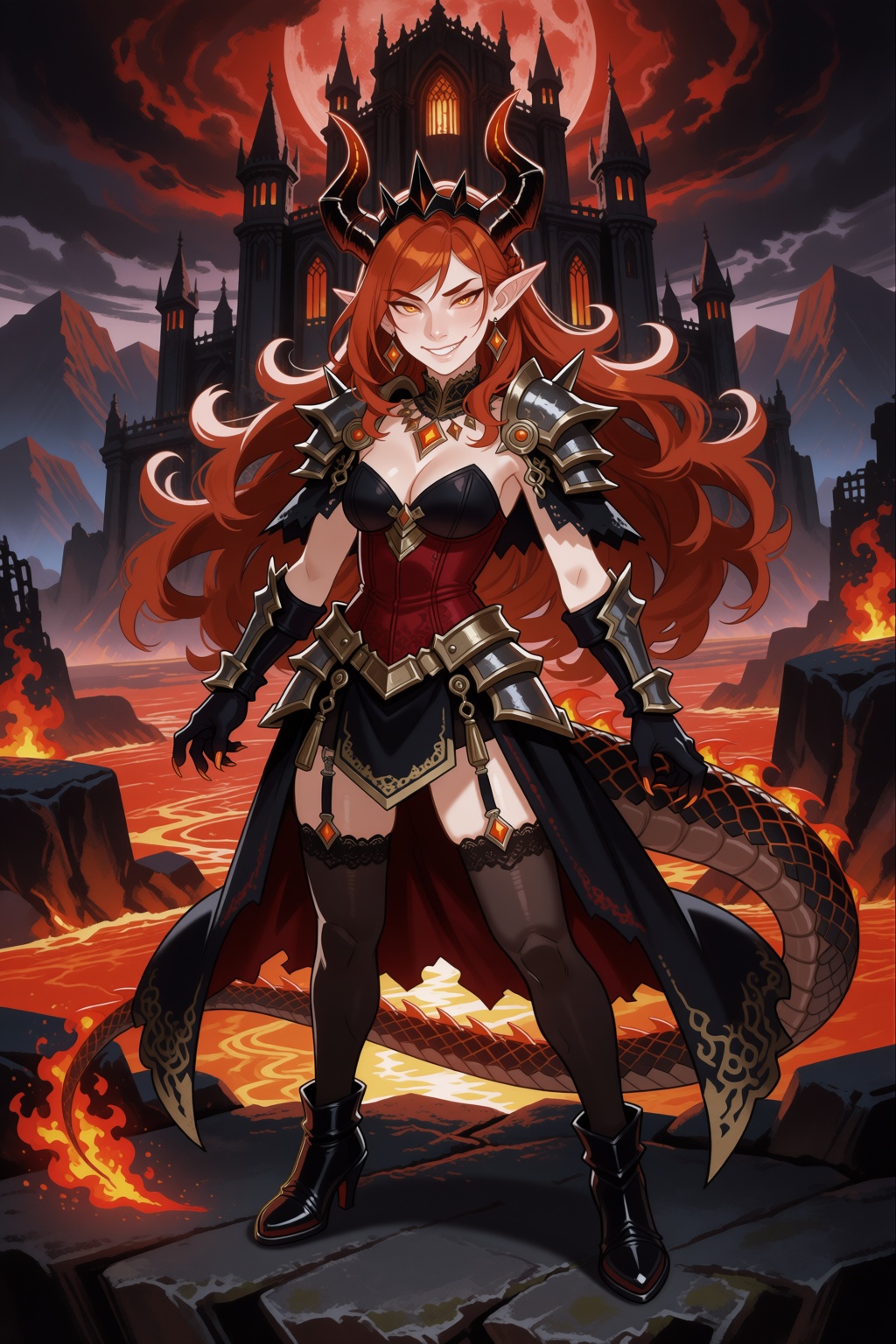 andava-style. Beautiful ***** female character,  original character,  Empress Vespera on Tensor.Art