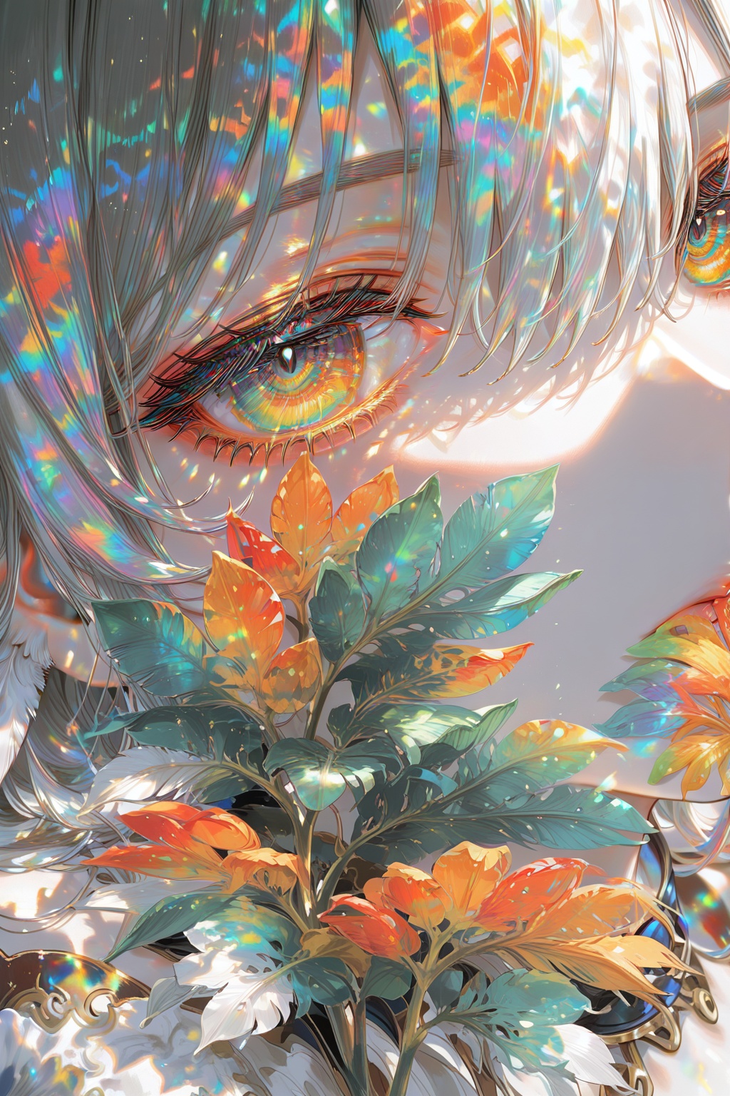feather behind ears,  robin \(honkai star rail\),  1girl on Tensor.Art