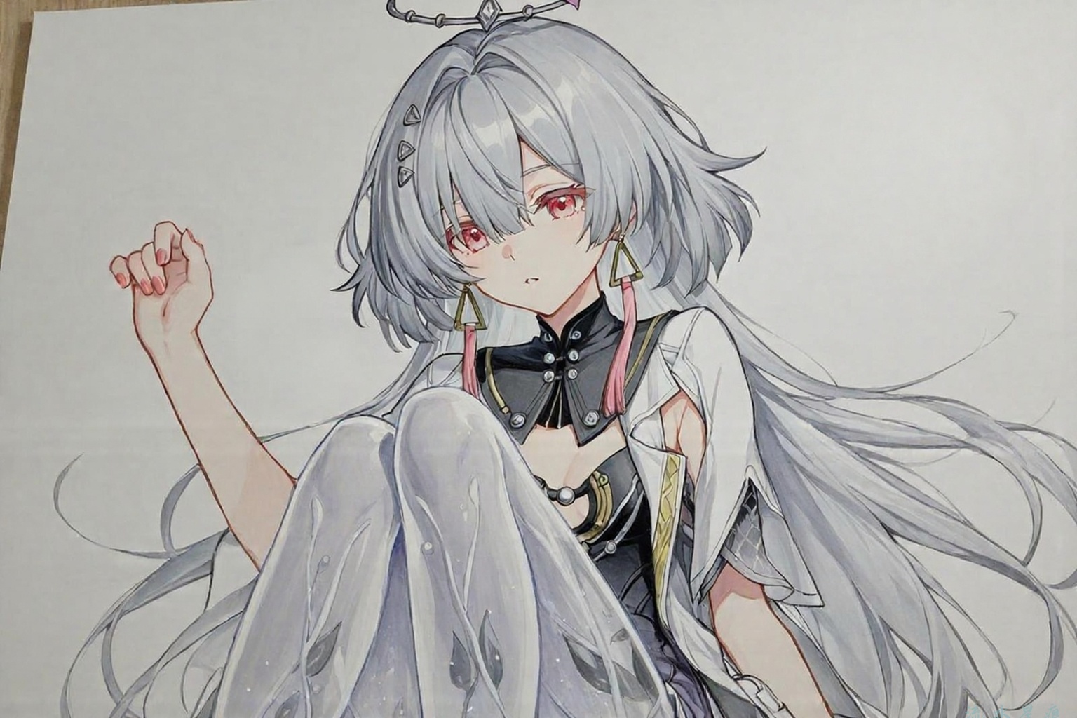 xianyu-sketch-style,  traditional_media,  hair between the eyes on Tensor.Art