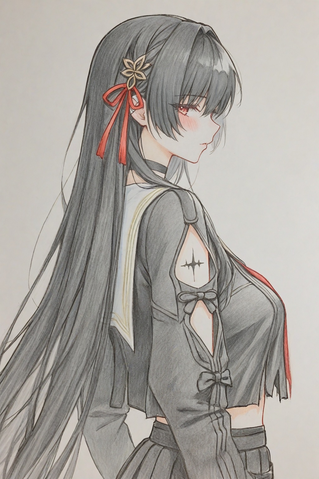 xianyu-sketch-style,  traditional_media,  hair between the eyes on Tensor.Art