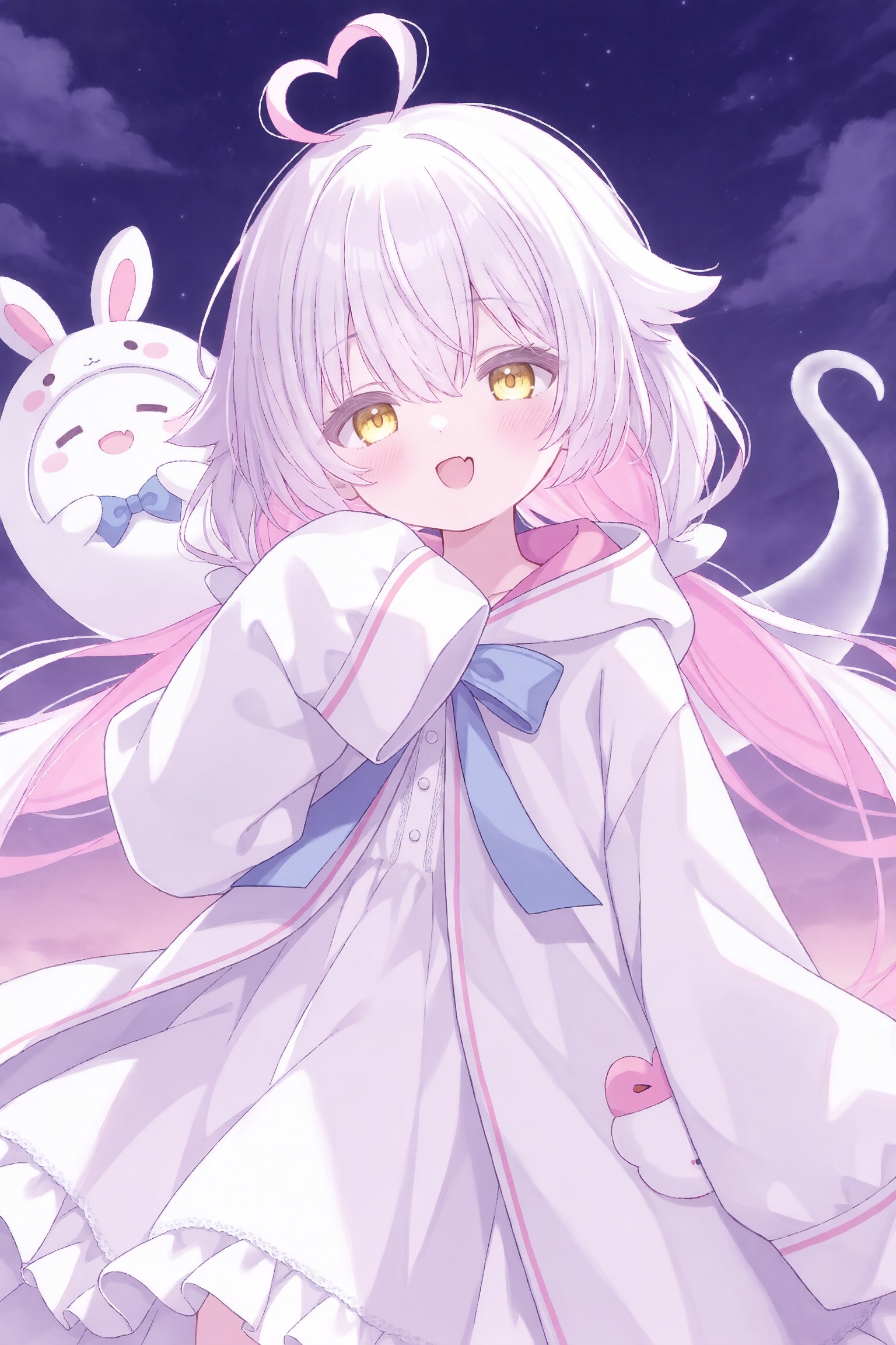 1girl,  heart ahoge,  dress by 青秋 on Tensor.Art