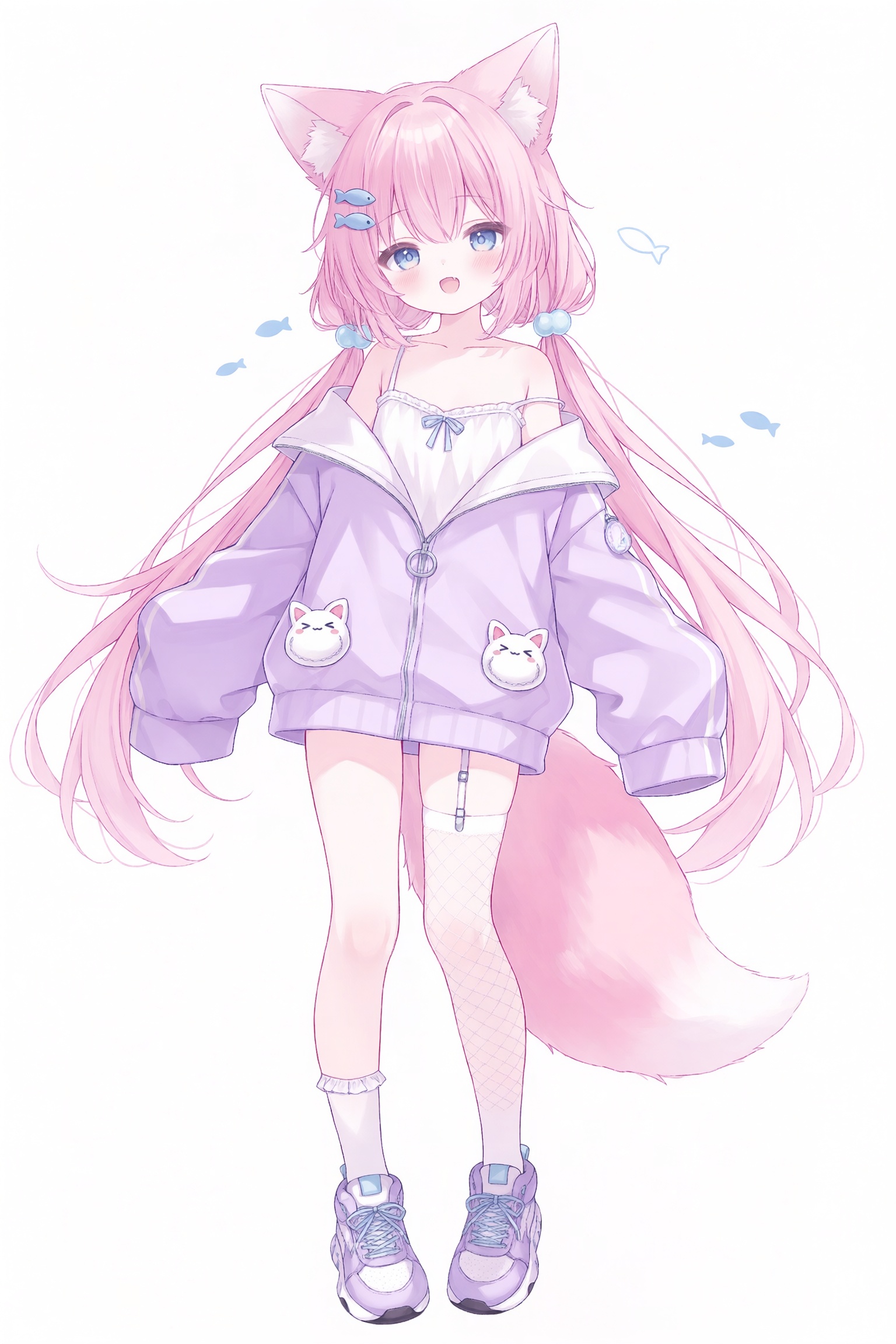 1girl,  animal ears,  sleeves past wrists by 青秋 on Tensor.Art
