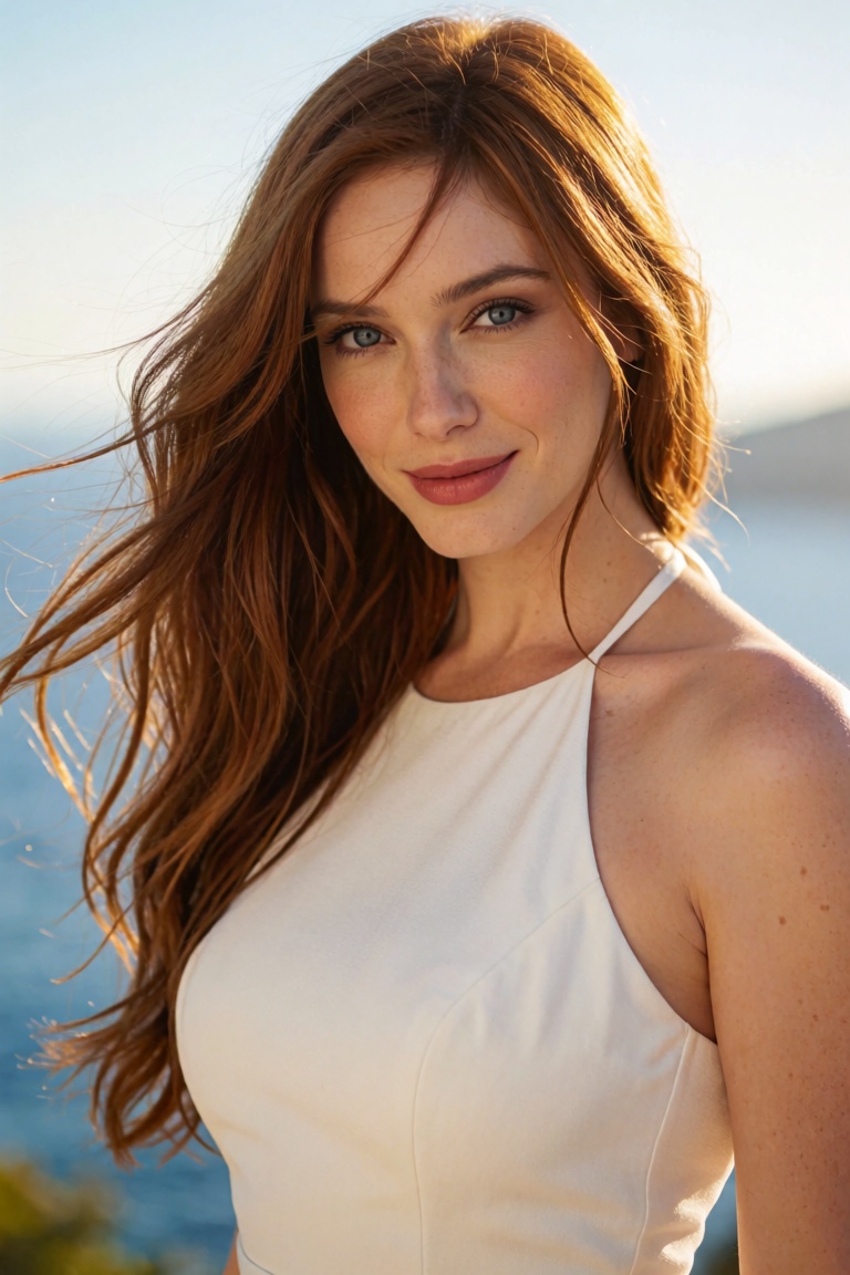 Professional studio portrait photo of a ChristiHen,  shot on 85mm lens,  f/1.8 on Tensor.Art