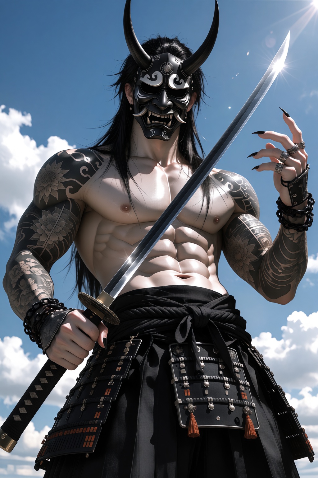 One male,  single,  sharp features on Tensor.Art