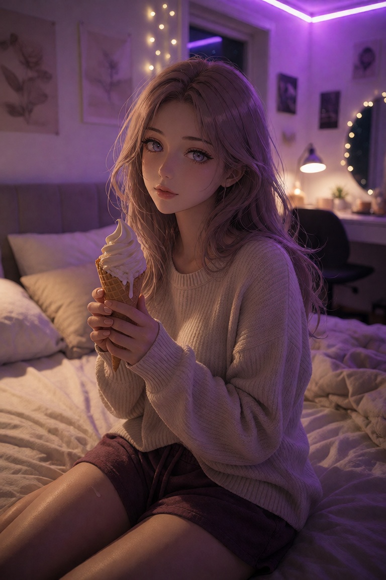 Eye-level medium portrait photography with a sharp focus on a beautiful young woman in her early twenties,  showcasing an...