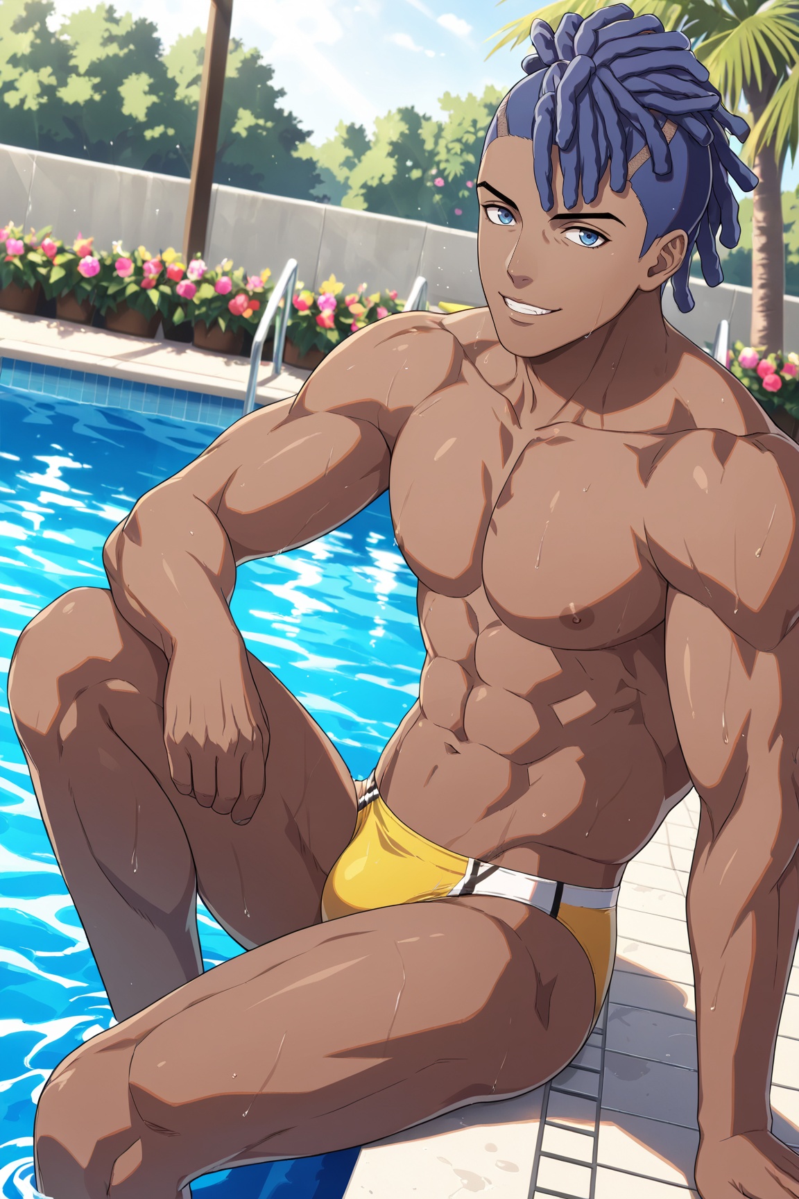 1boy,  SimonFEFW,  muscular man on Tensor.Art