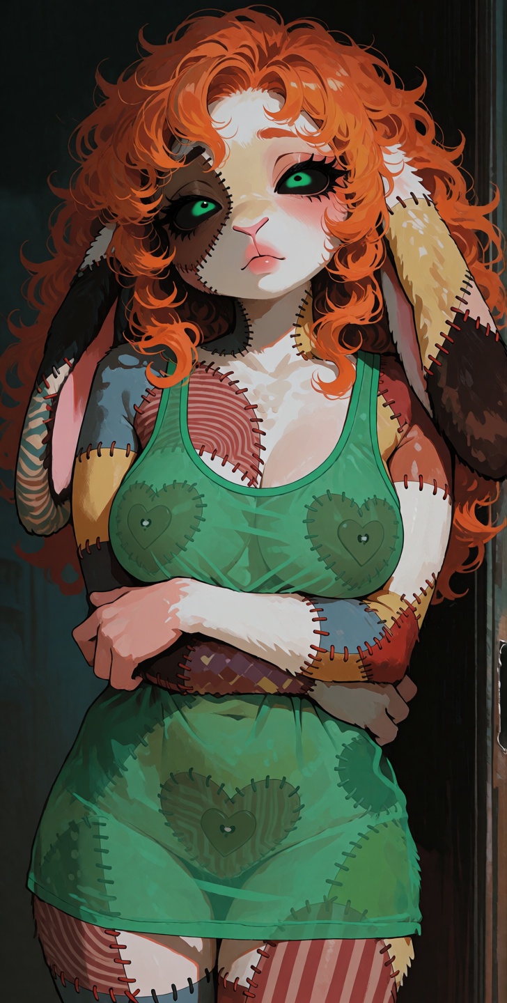@Willamina This 3/4 body digital illustration features Willamina facing the viewer. She is a lop eared anthropomorphic plu...