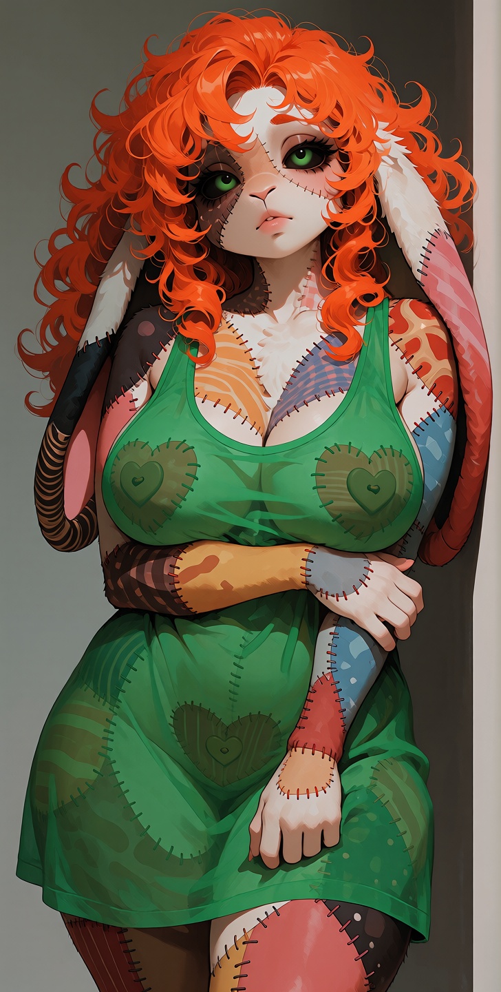 @Willamina This 3/4 body digital illustration features Willamina facing the viewer. She is a lop eared anthropomorphic plu...