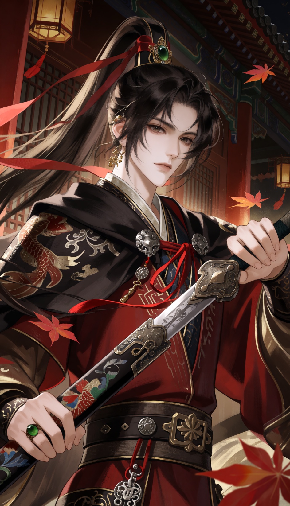 Subject / 主体 1boy,  solo,  exceptionally handsome young Chinese man on Tensor.Art