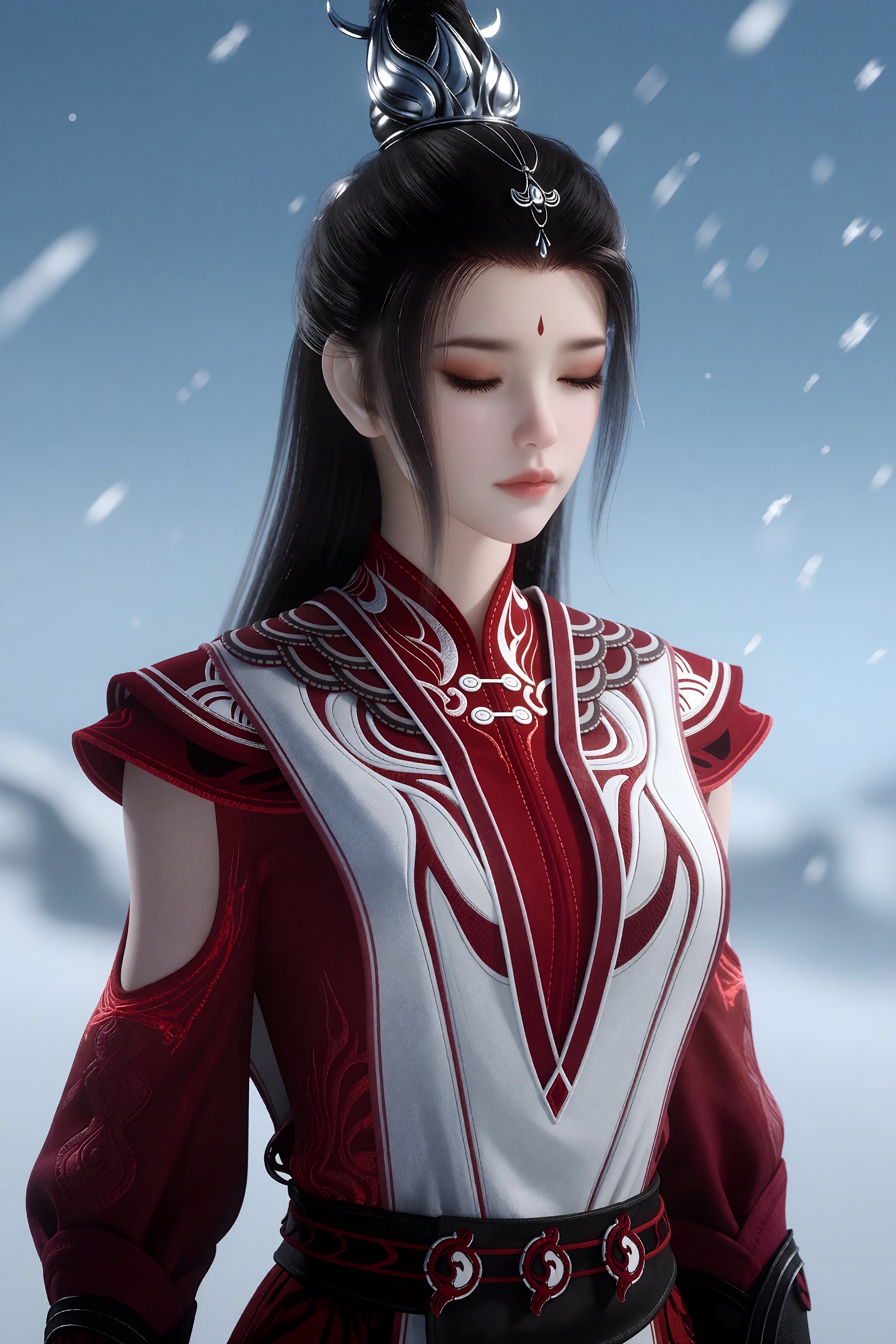 3D rendered character,  中景镜头,  一个美丽的女子YQXY clothes站着 by 月恋-❀ on Tensor.Art