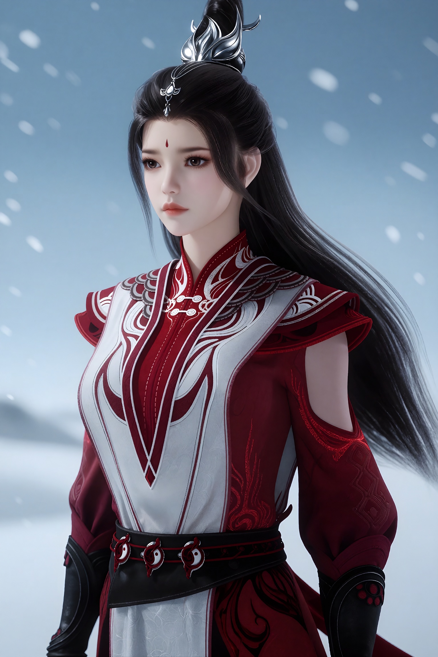 3D rendered character,  中景镜头,  一个美丽的女子YQXY clothes站着 by 月恋-❀ on Tensor.Art
