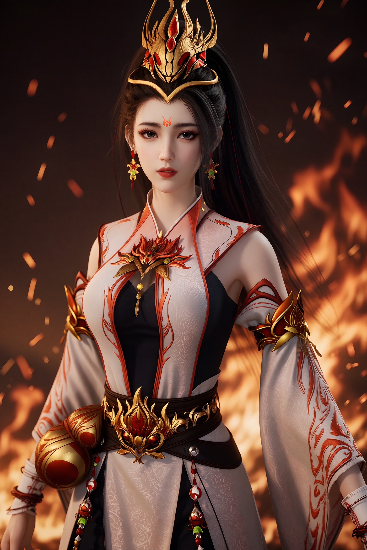 3D rendered character,  中景镜头,  一个美丽的女子JJ clothes站着 by 月恋-❀ on Tensor.Art