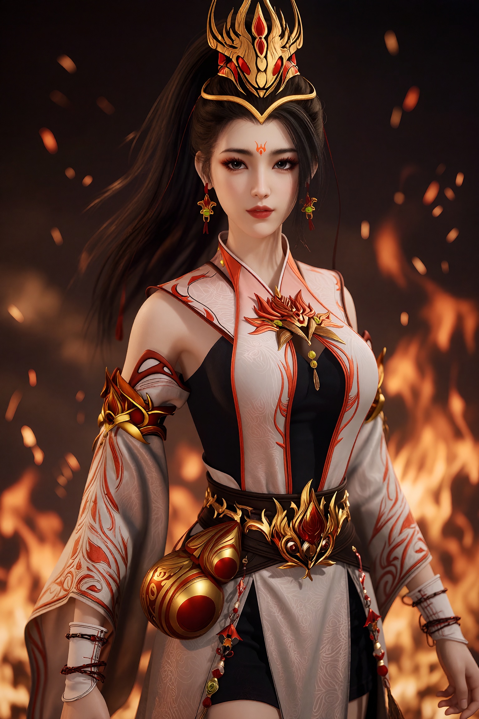 3D rendered character,  中景镜头,  一个美丽的女子JJ clothes站着 by 月恋-❀ on Tensor.Art