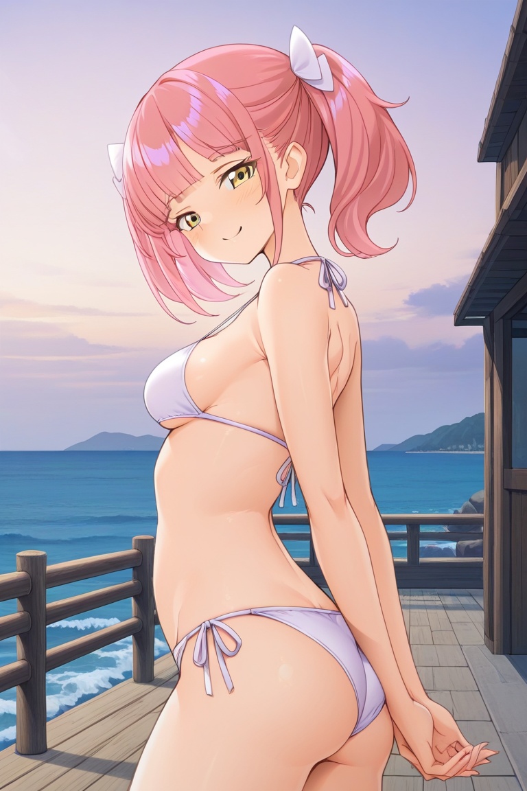rancymbidium,  short twintails,  pink hair on Tensor.Art