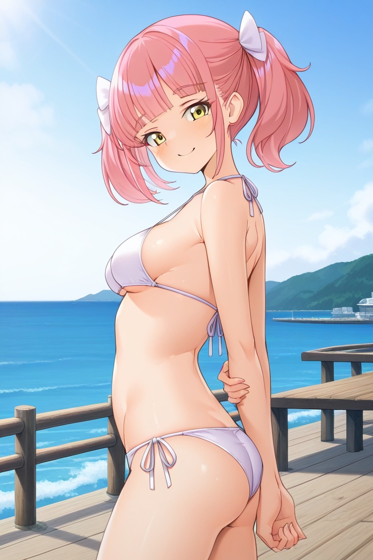 rancymbidium,  short twintails,  pink hair on Tensor.Art