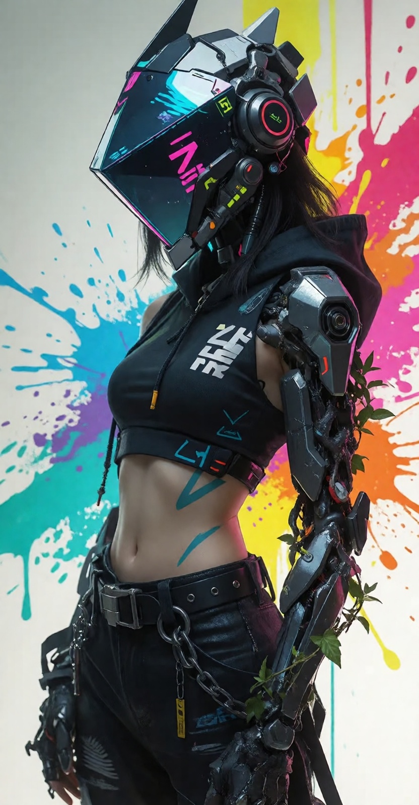 1girl,  mecha,  face covered on Tensor.Art