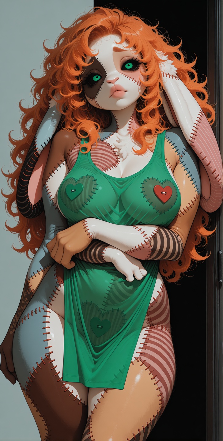 @Willamina This 3/4 body digital illustration features Willamina facing the viewer. She is a lop eared anthropomorphic plu...