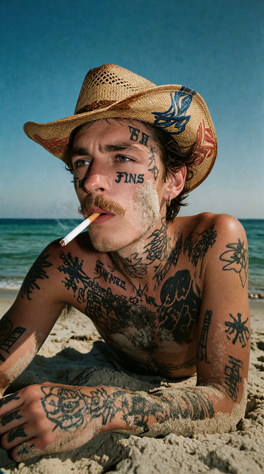 @photograph_xyz,  photograph of a shirtless,  young caucasian man with a lean build on Tensor.Art