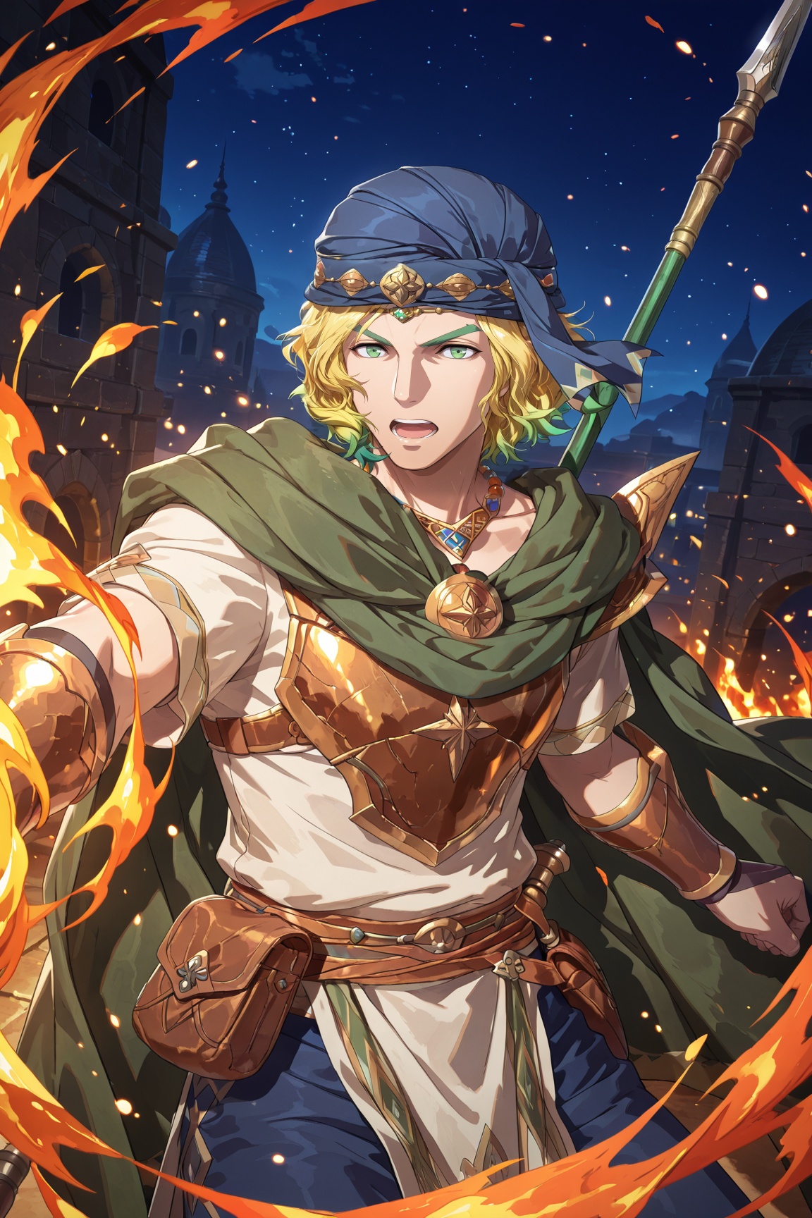 1boy,  multicolored hair,  blonde hair on Tensor.Art