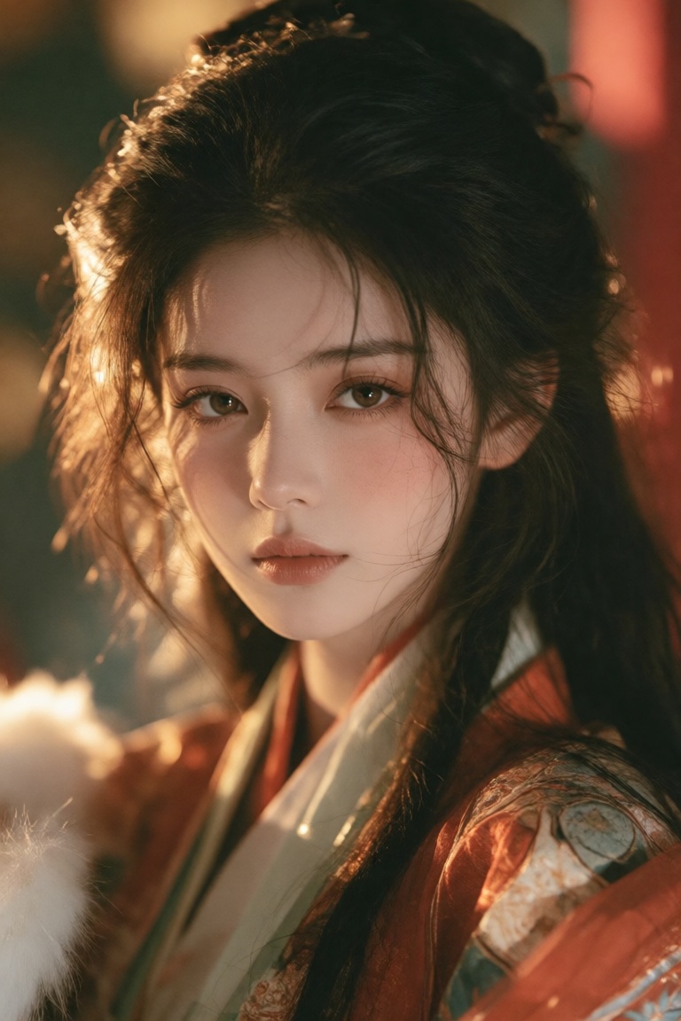 stunning close-up,  young woman,  ethereal aesthetic on Tensor.Art