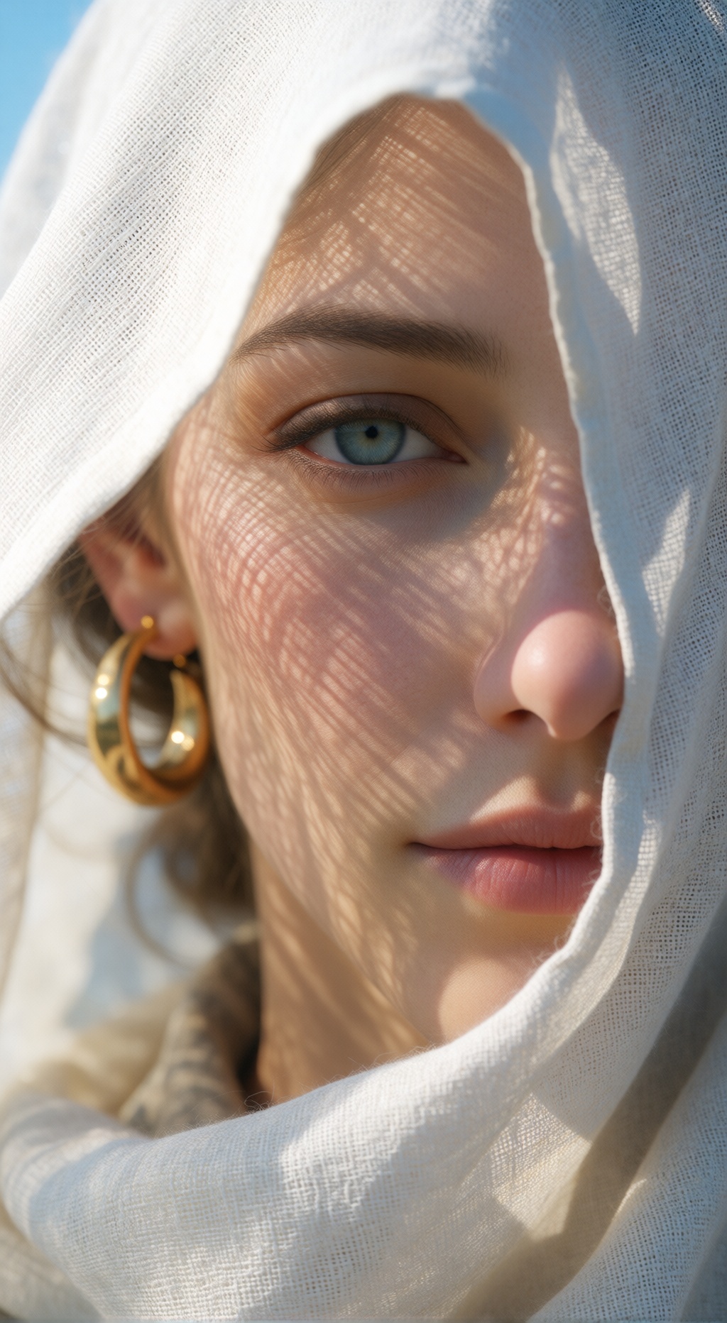 Extreme close-up of CAUCASIAN,  GORGEOUS,  SEDUCTIVE on Tensor.Art