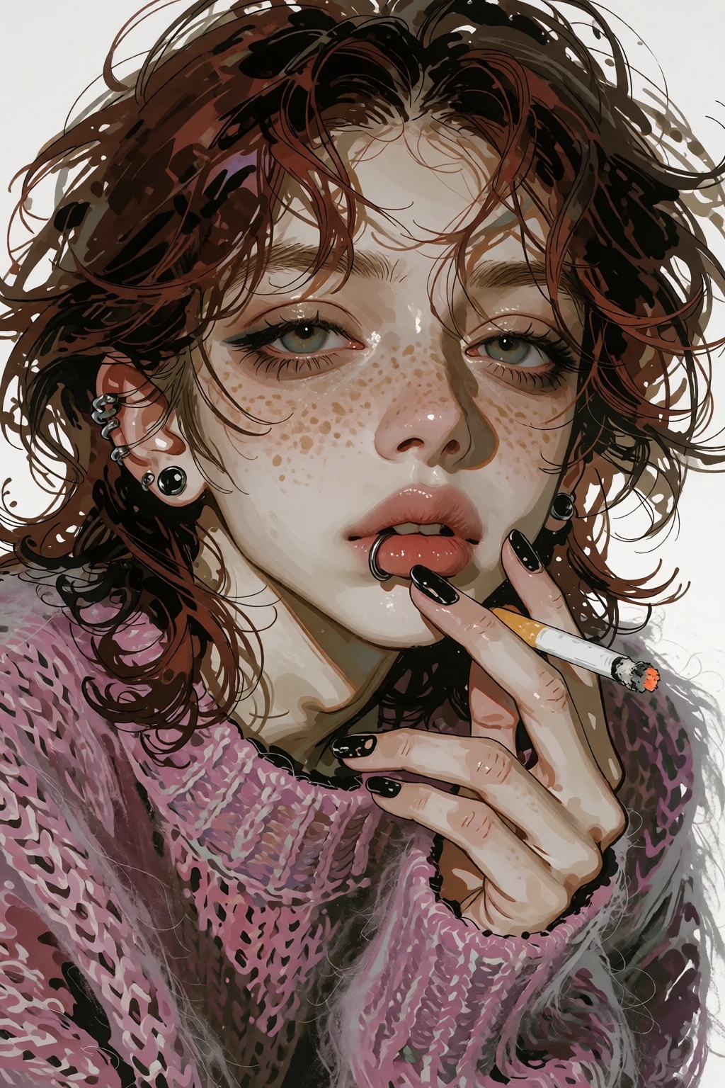 pretty rotten,  beautiful androgynous *****,  soft oval face on Tensor.Art