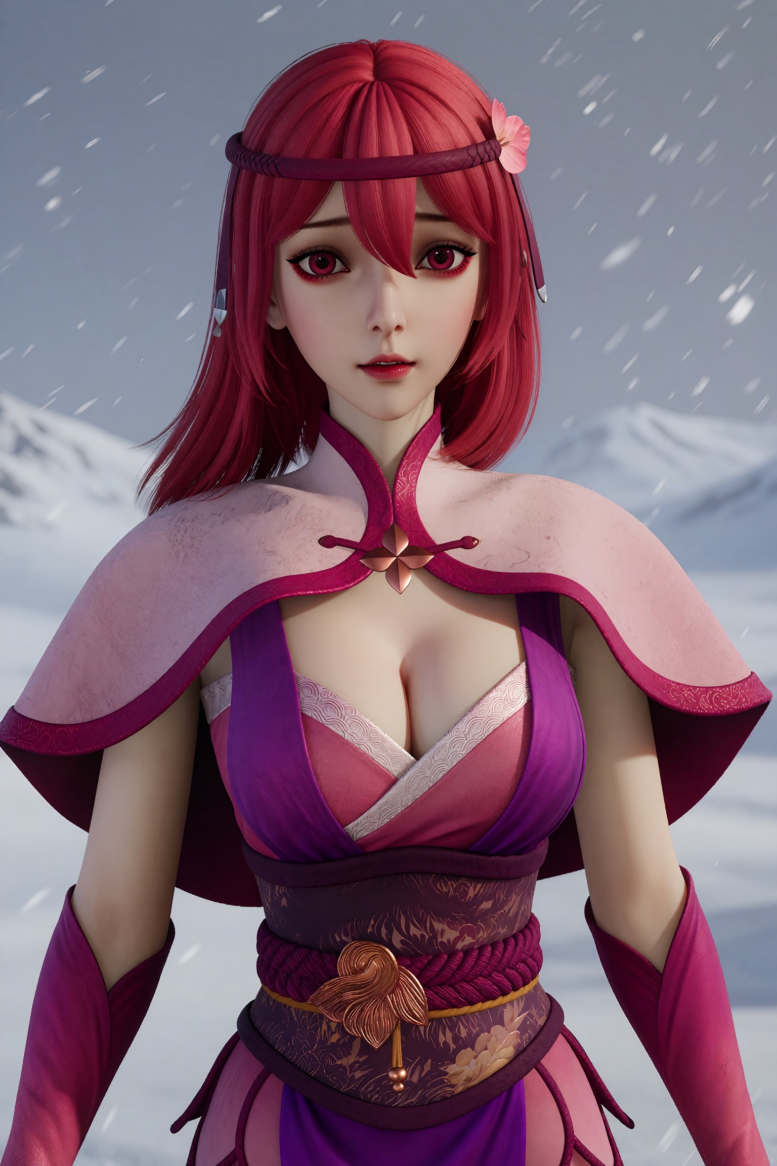 3D rendered character,  中景镜头,  一个美丽的女子HYLR clothes站着 by 月恋-❀ on Tensor.Art